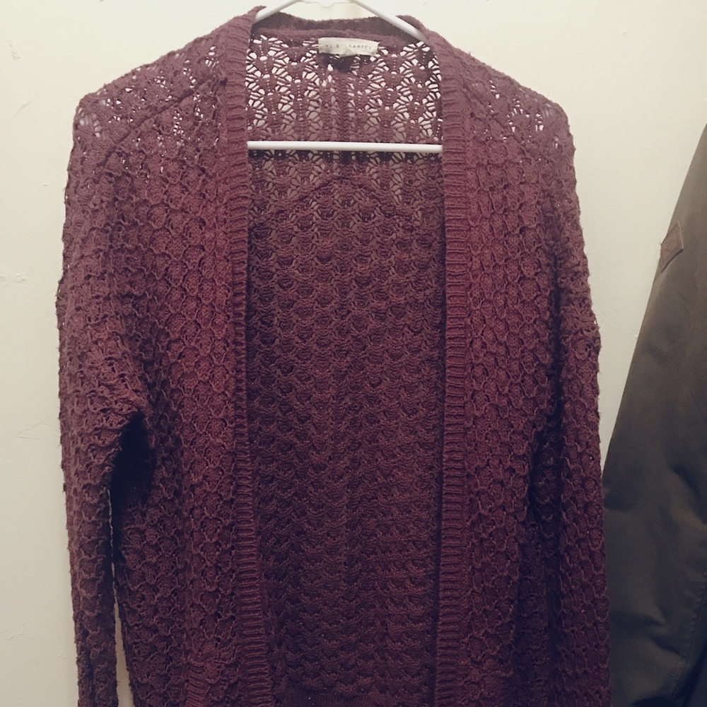 LA hearts pink cardigan